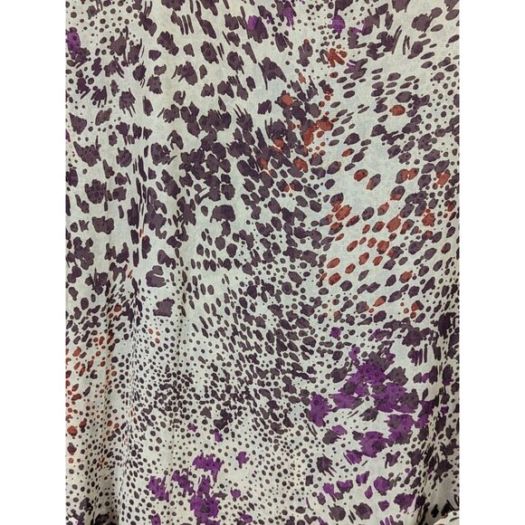 Belle Du Jour Women size XL Purple Sheer Rave Flutter Ruffle Disco Flowy Dress - Picture 14 of 15